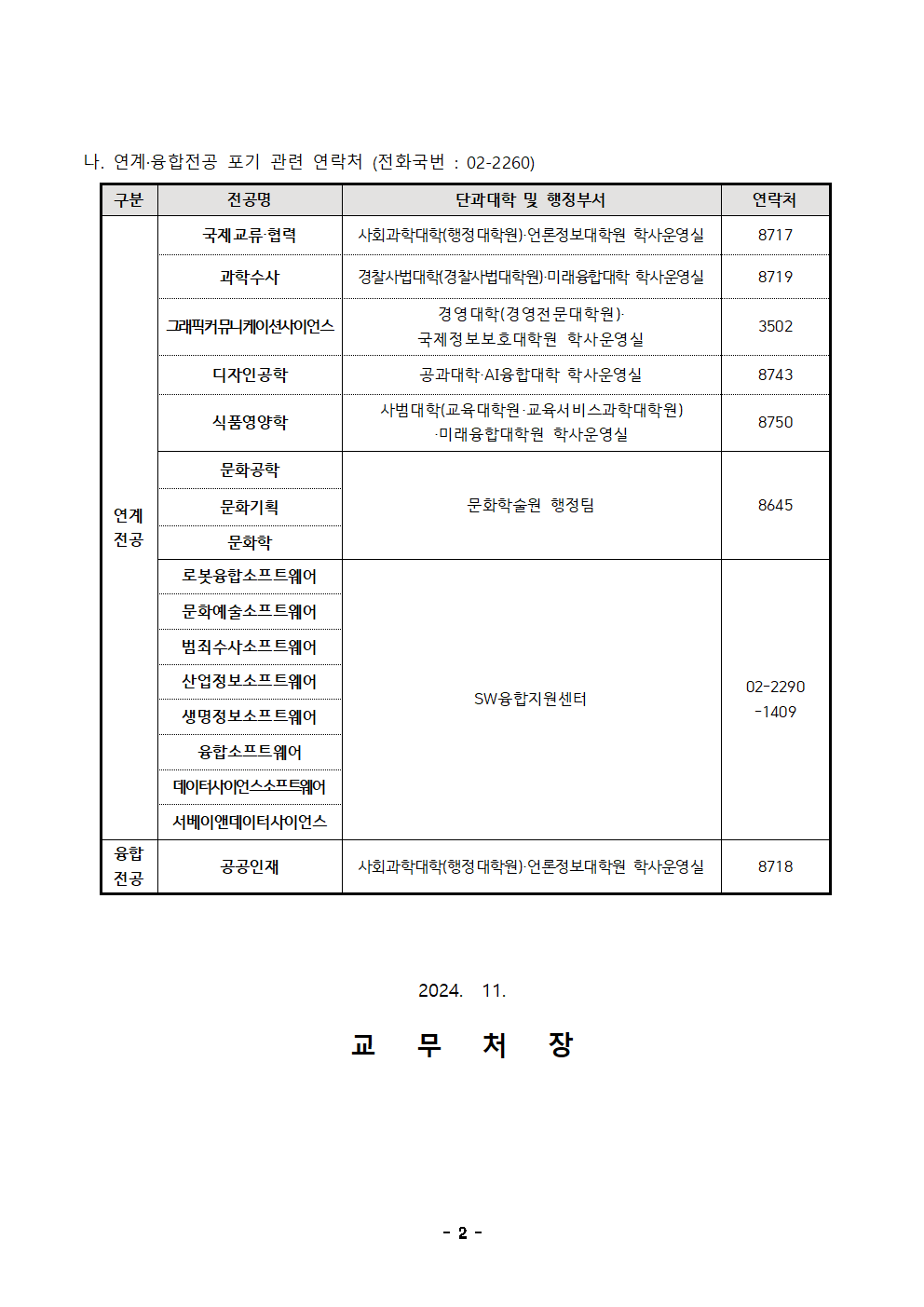 다전공 포기 신청안내문2